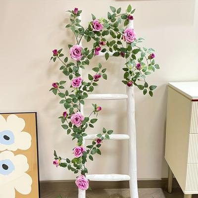 TEMU 1pcs 23 Iron Vine Simulation Vine Fake Vine Air Conditioning Decoration Hanging Image