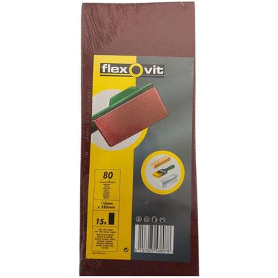 15 stk Schleifpapier für Schwingschleifer Körnung 80 115mm x 280mm schleifen Image