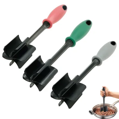 Meat Chopper Meat Shredder Heat Resistant Hamburger Meat Ground Beef Smasher Potato Tomato Beef Masher Kitchen Accessories Tools