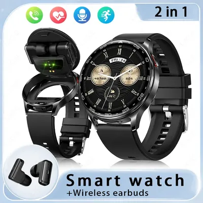 LIGE Musik Spielen Smartwatch Für Xiaomi Sport Läuft Drahtlose Bluetooth Ohrhörer Anruf Smart Uhr Image