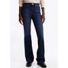 Bootcut-Jeans TOMMY HILFIGER "BOOTCUT RW PATY", Damen, Gr. 26, Länge 32, blau (nos dunkelblau), Denim/Jeans, Obermaterial: 99% Baumwolle, 1% Elasthan, unifarben, casual, bootcut fit lang, Jeans, mit Tommy Hilfiger Logo-Badge