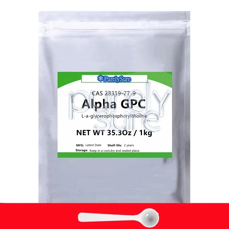 Maßgeschneidertes 50 g-1000 g 99 % Alpha-GPC-Pulver, L-a-Glycerophosphorylcholin-Aluminiumfolienbeutel für globale Verteiler Image