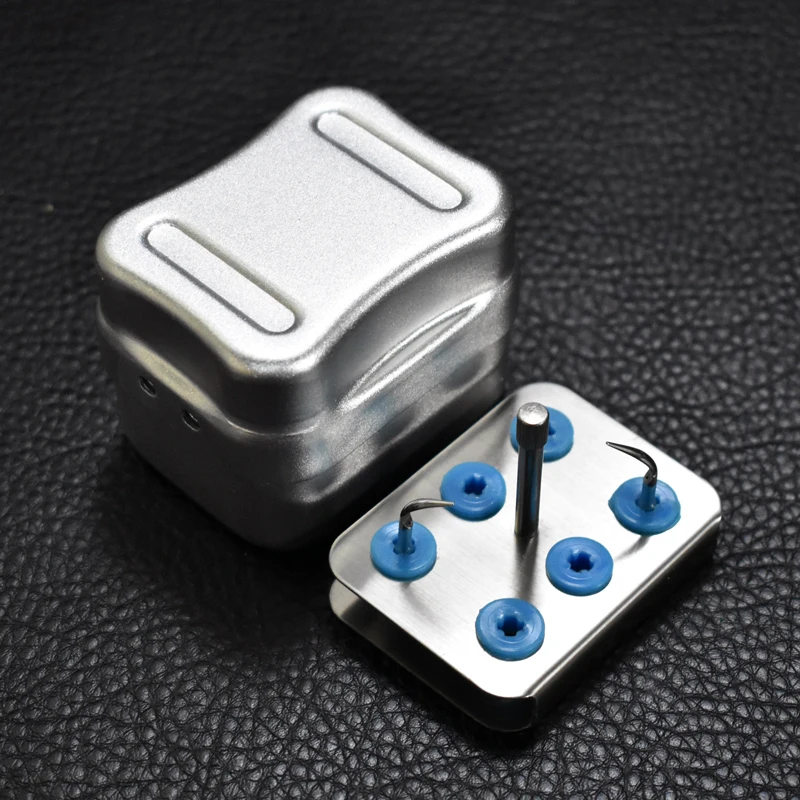 Dental Desinfektion Scaler Tipps Halter Box Autoklav Sterilisator Fall Für Mundpflege Werkzeuge Zufällige Farbe 6 Löcher Image