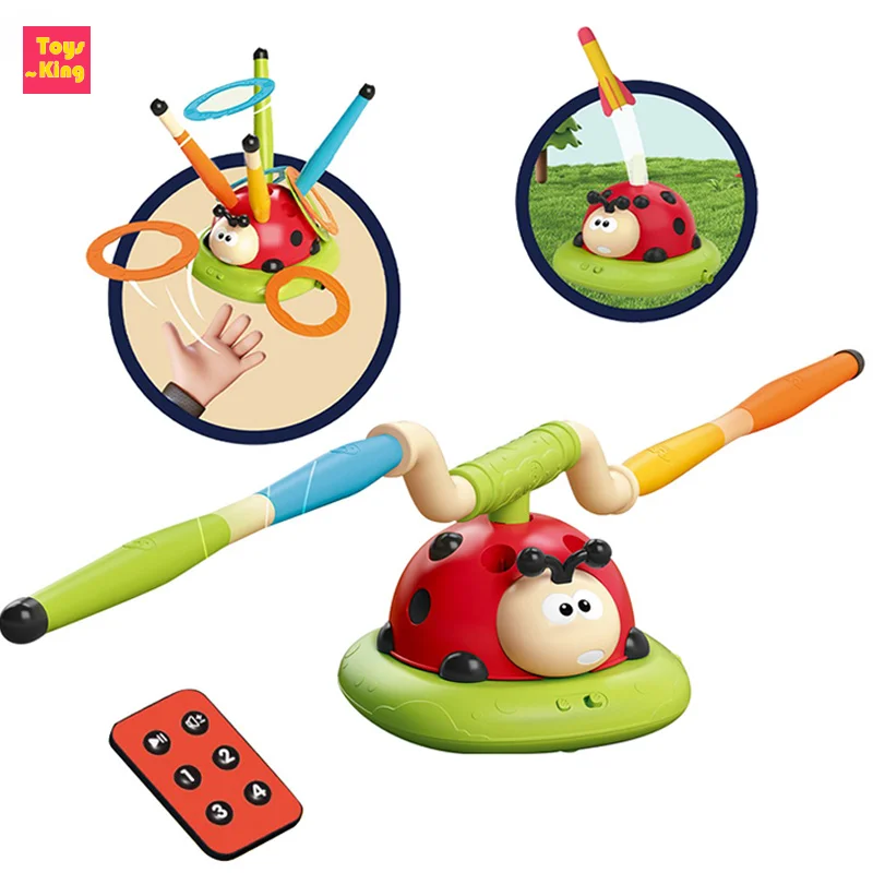 3-in-1-Marienkäfer-Spielzeug für Kinder, Luftwerfer, Zwinge, Sprungspiel, verstellbares Springseil, Sport, drinnen und draußen, Lernspielzeug, Geschenk Image