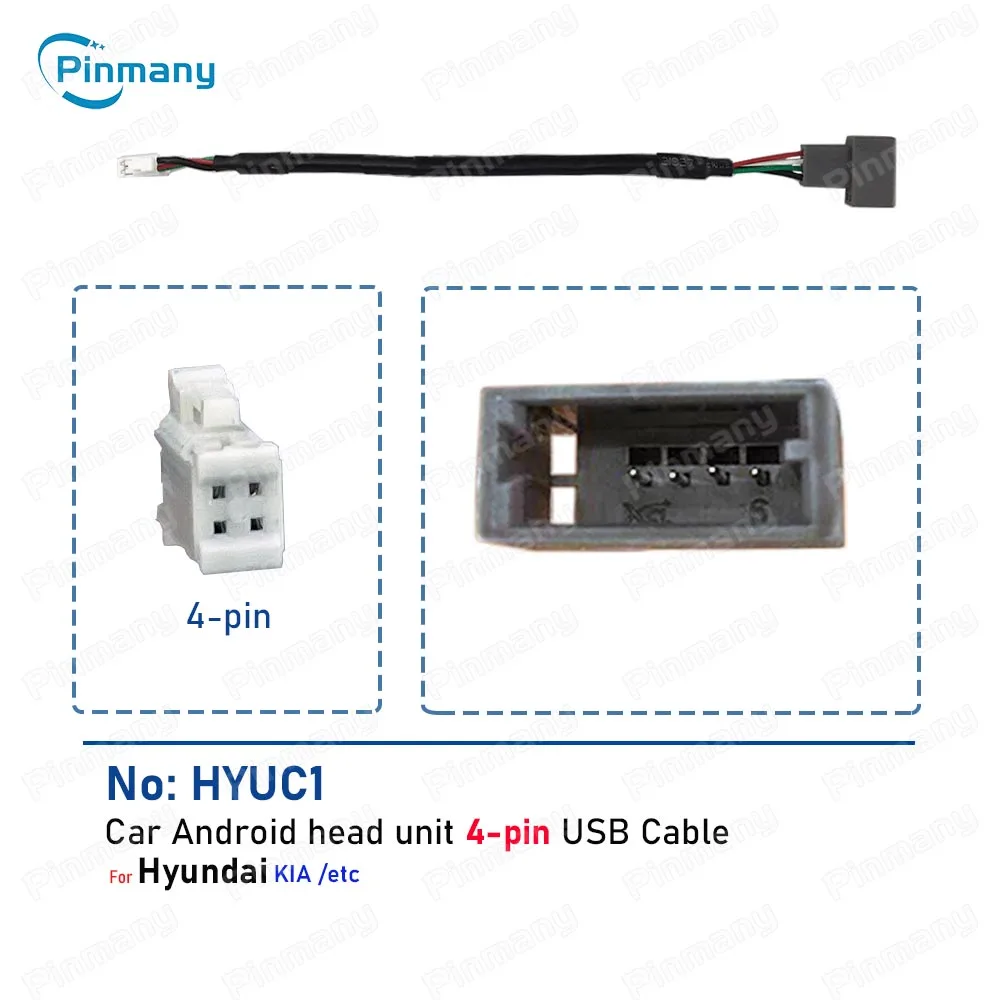 Auto Android Radio Audio Stecker HYUC1 4 6 Pin USB Kabelbaum Kabel Stereo Buchse Adapter für Hyundai KIA Image