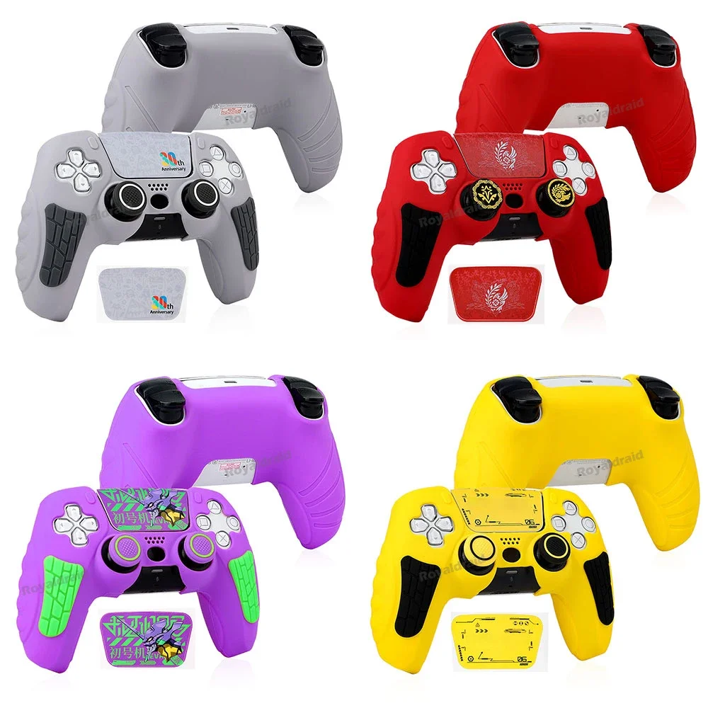 30. Jahrestag Farbe Non-Slim Silikonhülle Hülle für PS5/Slim/Pro Controller mit Thumbstick Silikon Schutzhülle Image