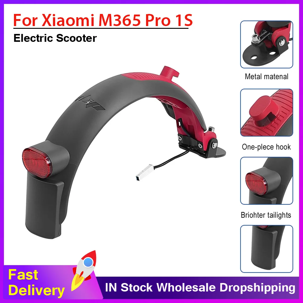 Aluminium-Heckfender für Xiaomi M365 Pro Pro2 1S Mi 3 Elektroroller, Upgrade Kotflügel, Kotflügel, Reifen, Spritzschutz, Schutzteile Image