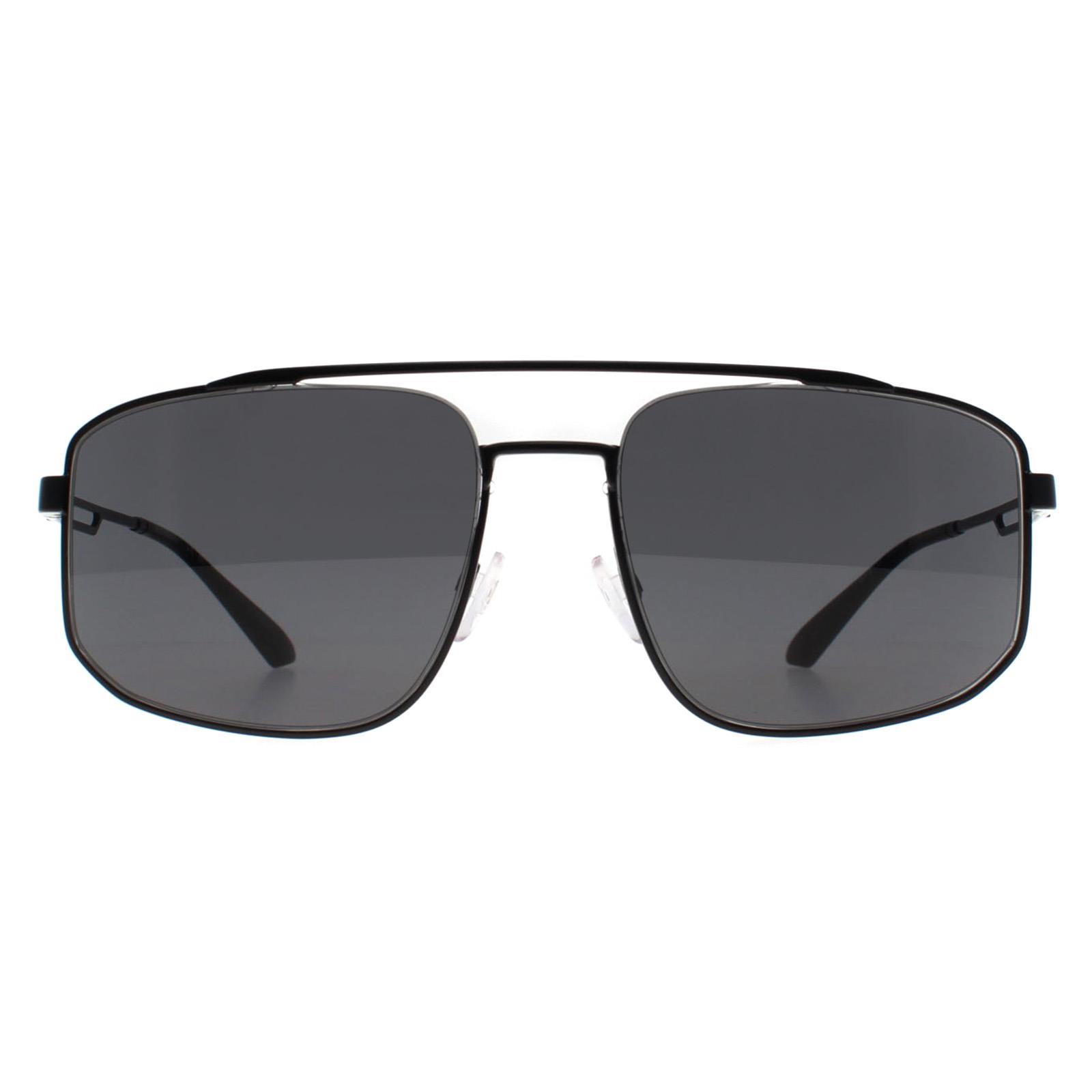 Emporio Armani Aviator Mens Matte Schwarz Dunkelgrau EA2139 Image