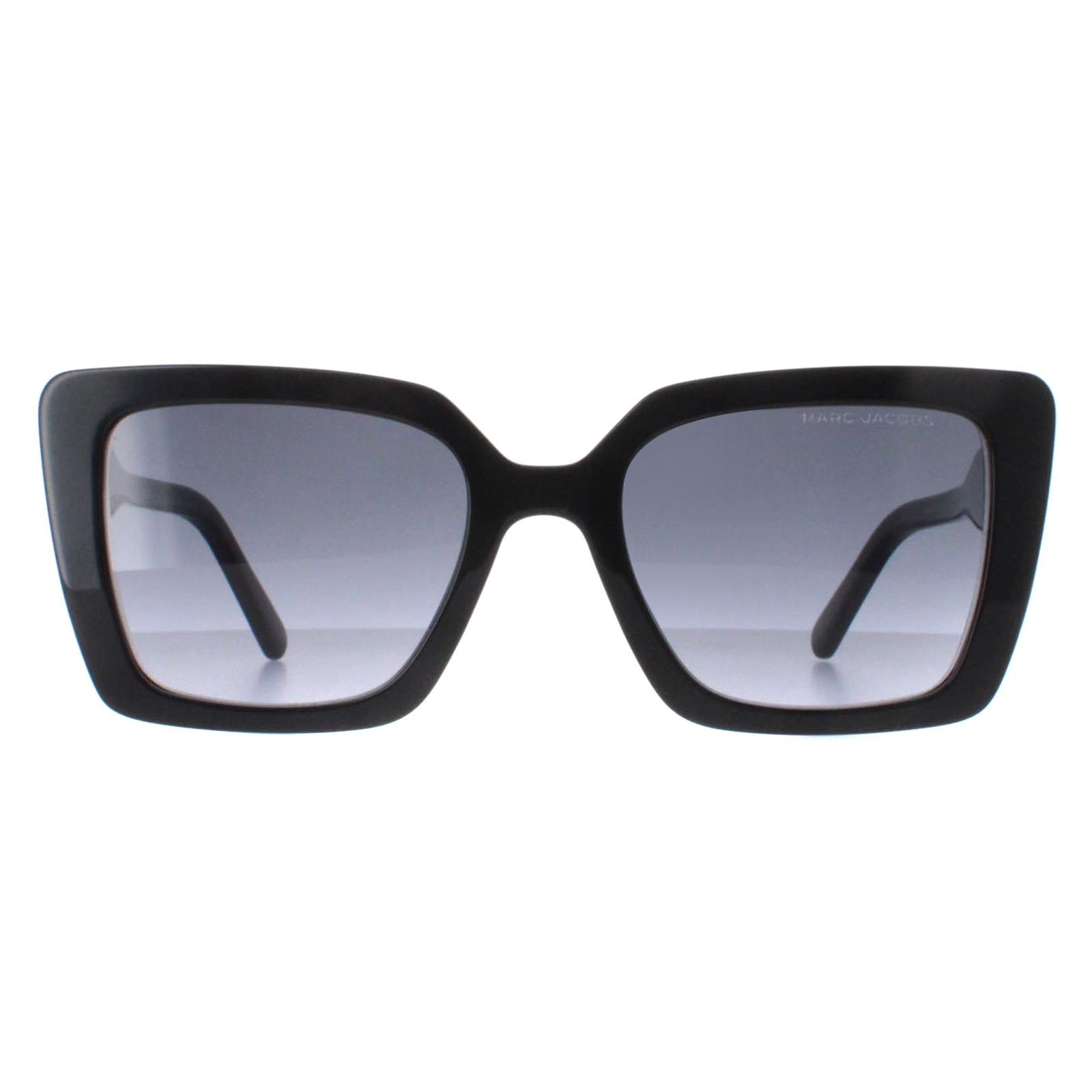 Marc Jacobs MARC 733/S 807 9O glÃ¤nzende schwarze dunkelgraue Sonnenbrille mit Farbverlauf Image