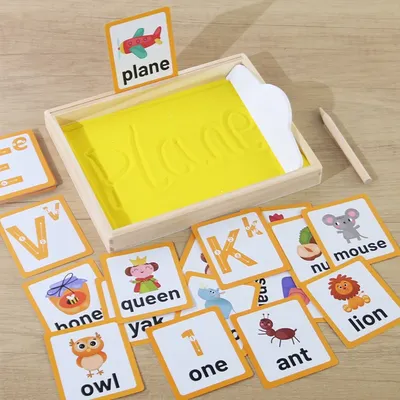 Wooden Montessori Sand Tray With Wooden Pen For Writing Letters And Numbers Early Educational Toys