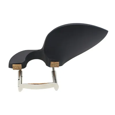 Full Size Dyed Black Wood Violin Chin Rest with Silver Chinrest Screw Professional 1/8 1/4 1/2 3/4