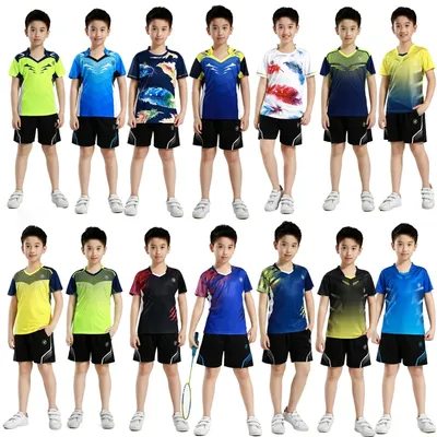 Children Sports Badminton sets for kids ,Boys Table Tennis Training suit ,boys tennis shirts Girls