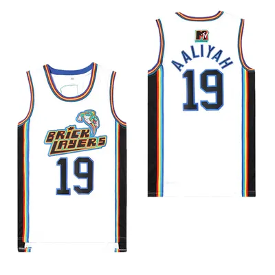 2024 Basketball jerseys BRICKLAYERS 19 AALIYAH Sewing embroidery Outdoor sportswear Hip hop white