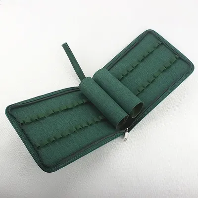 48 /24/10 Slots Zipper Pen Case Large Capacity Canvas Pencil Pouch with Pen Holder Organizer Case