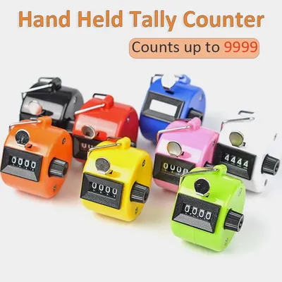 Handheld 4 Digital Tally Counter Mechanical Manual Palm Clicker Counter 1~9999 Number Count with