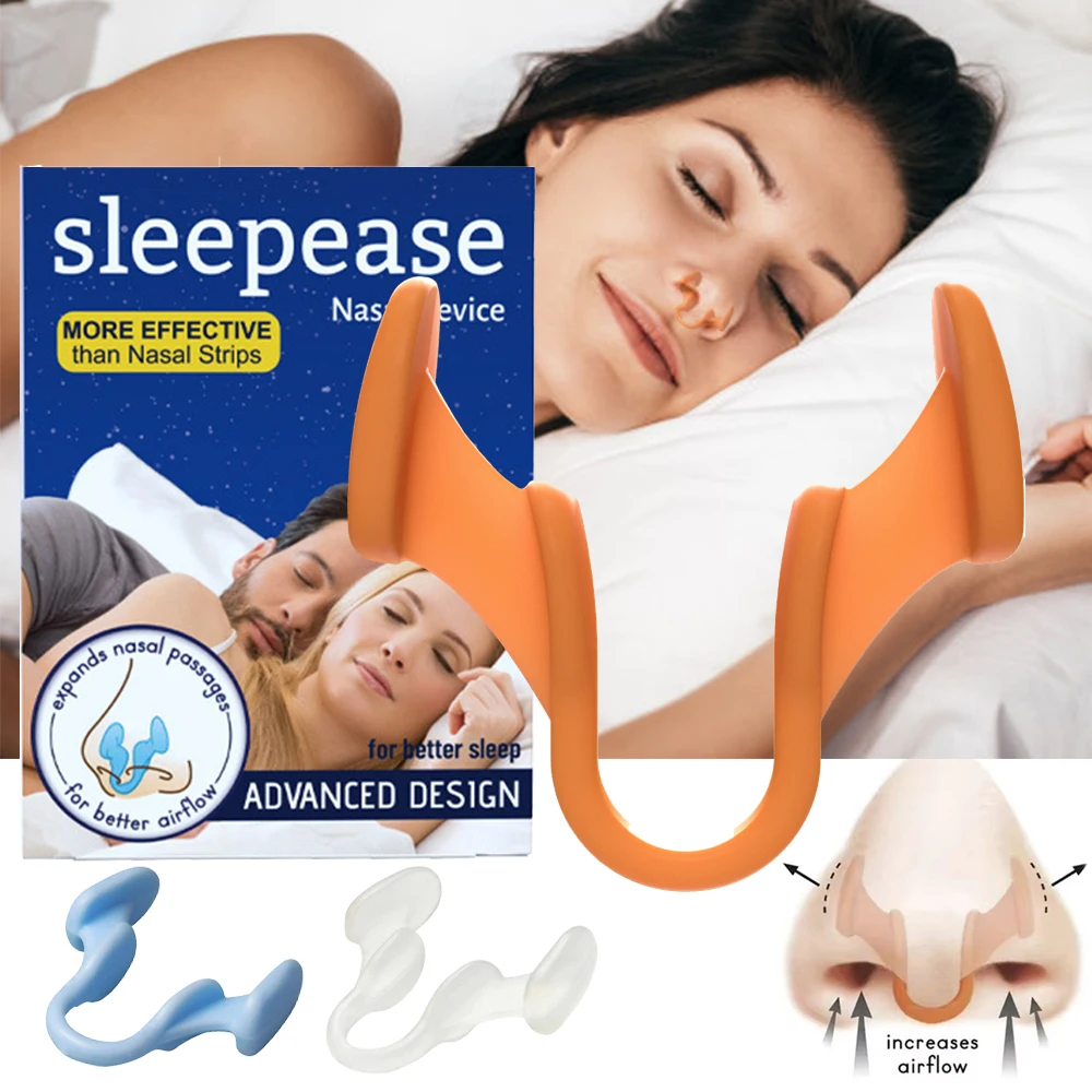 1~4Pcs Silicone Nose Clip Anti Snoring Nasal Dilator Stop Snore Aid Easy Breathe Improve Sleeping Rhinitis
