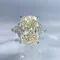 Korean New S925 Silver 9 * 13mm White G Pigeon Egg High Carbon Diamond Ring Fashion Simple Ring