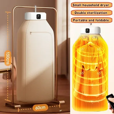 Mini Portable Dryer Foldable Electric Dryer Intelligent Timed Fast Drying Household Cabinet with
