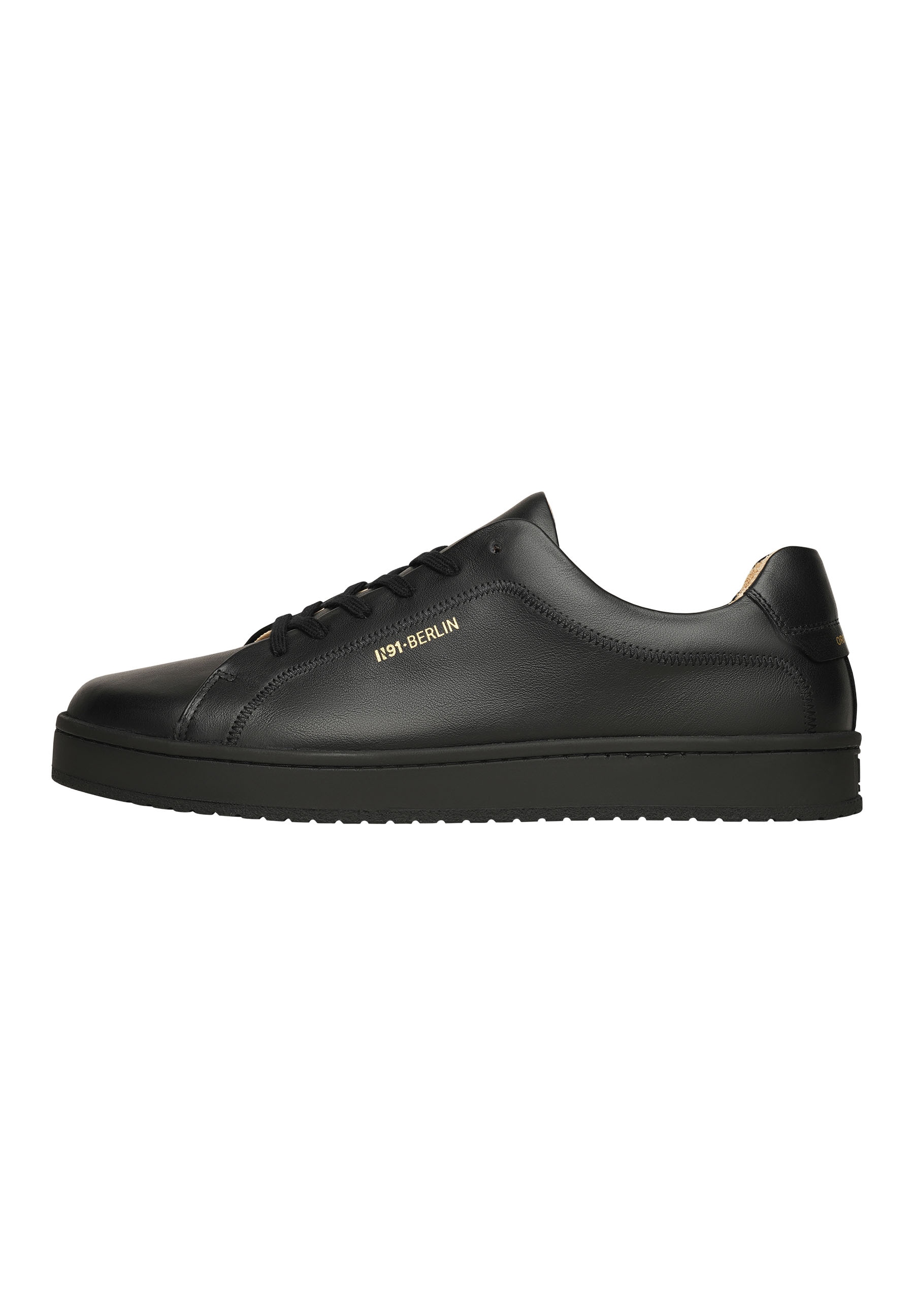 Sneaker N91 "Original Draft BA Damen- und Herrensneaker", Herren, Gr. 46, schwarz, Leder, Schuhe, Turnschuh Leder handgefertigt, sportlicher Freizeitschuh Herren