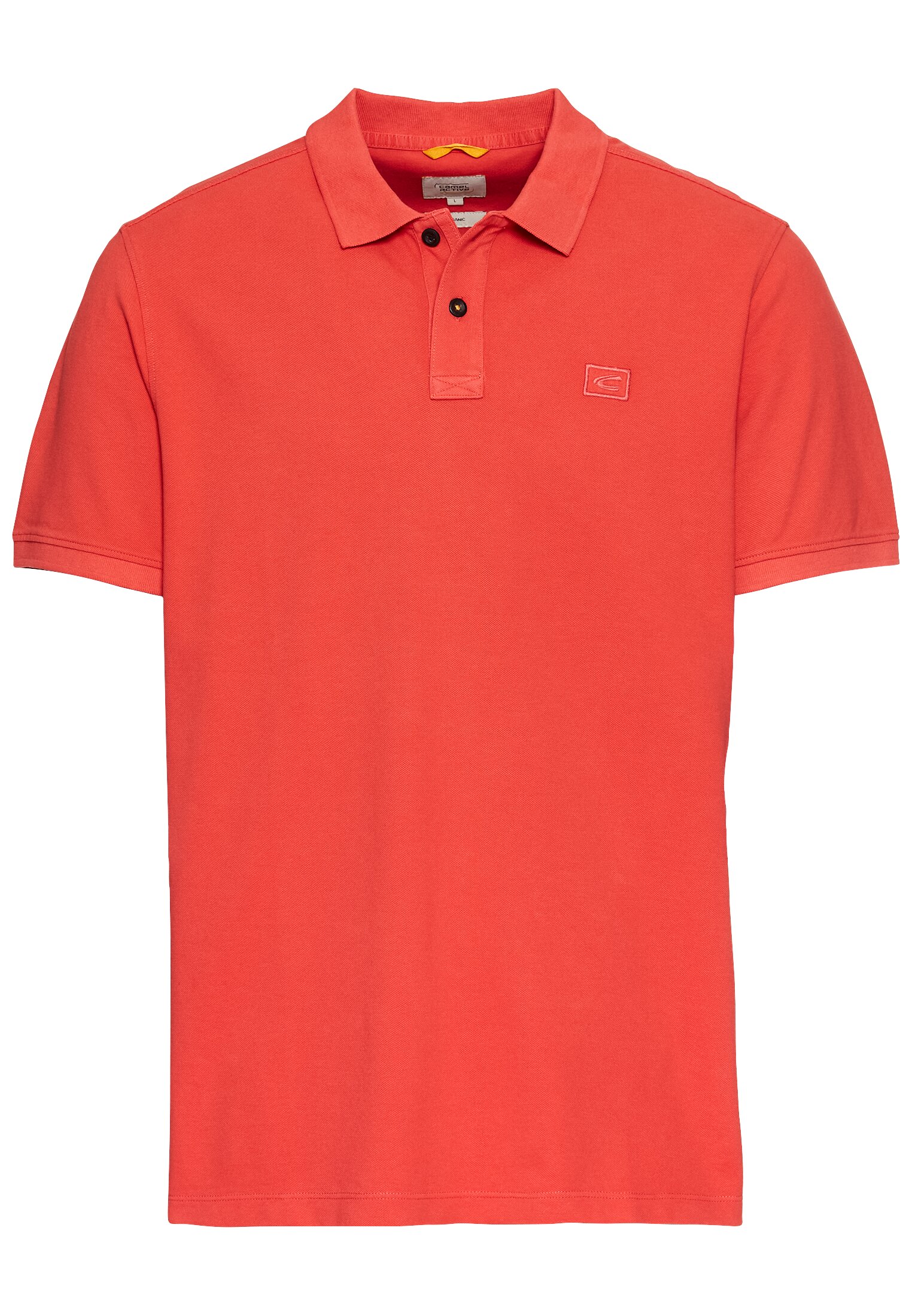 Poloshirt CAMEL ACTIVE, Herren, Gr. 3XL, rot (sunfaded rot), Web, Obermaterial: 100% Baumwolle, unifarben, regular fit hüftbedeckend, Rundhals, Shirts, mit Logo-Stickerei