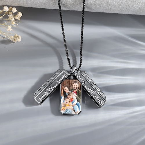 collier photo personnalisé meilleur cadeau pour papa cadeau de bijou sincère gravé avec mémoire fête des pères anniversaire mariage cadeau d