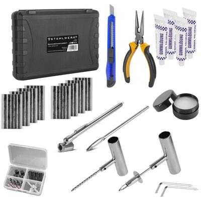 Stahlwerk - Reifenreparaturset 72-teilig, Reifenreparatur Kit Kfz, Flickset Auto Image