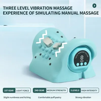 Electric Neck Massager Electric Neck Cervical Massager Head Pillow Neck Traction Vibration Kneading Massage Pillow Ergonomic