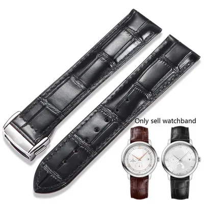 19 mm 20 mm 21 mm 22 mm echtes Lederarmband für Omega Seamaster Speedmaster Faltschließe Image