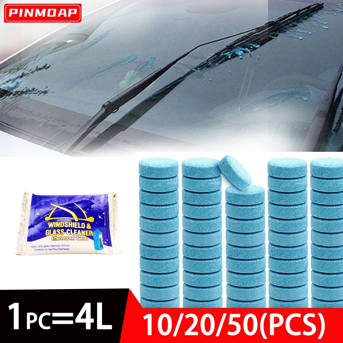 Auto Reinigung Brause Tablet Glas Wasser Auto Reiniger Solide Super Konzentrierte Wischer Klinge Fleck Entferner Auto Reinigung Werkzeug Image