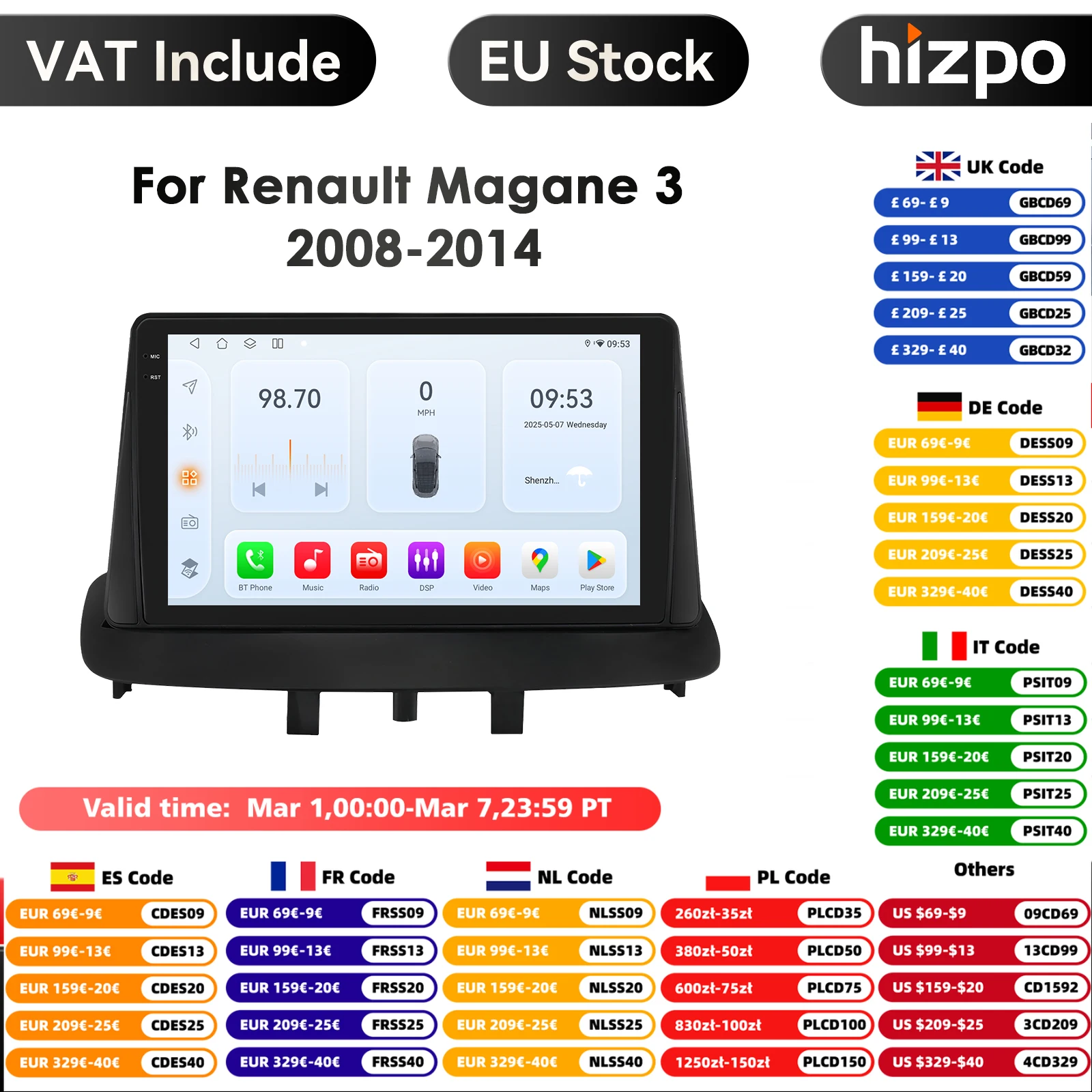 2din android autoradio für renault megane 3 fluence samsung sm3 2011-2015 stereo multimedia video player dsp carplay auto 4g gps Image