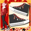 Amy und Michael Designer Mode High Top Schwarz Canvas Schuhe Junge Studenten Lässige Vulkanisierte