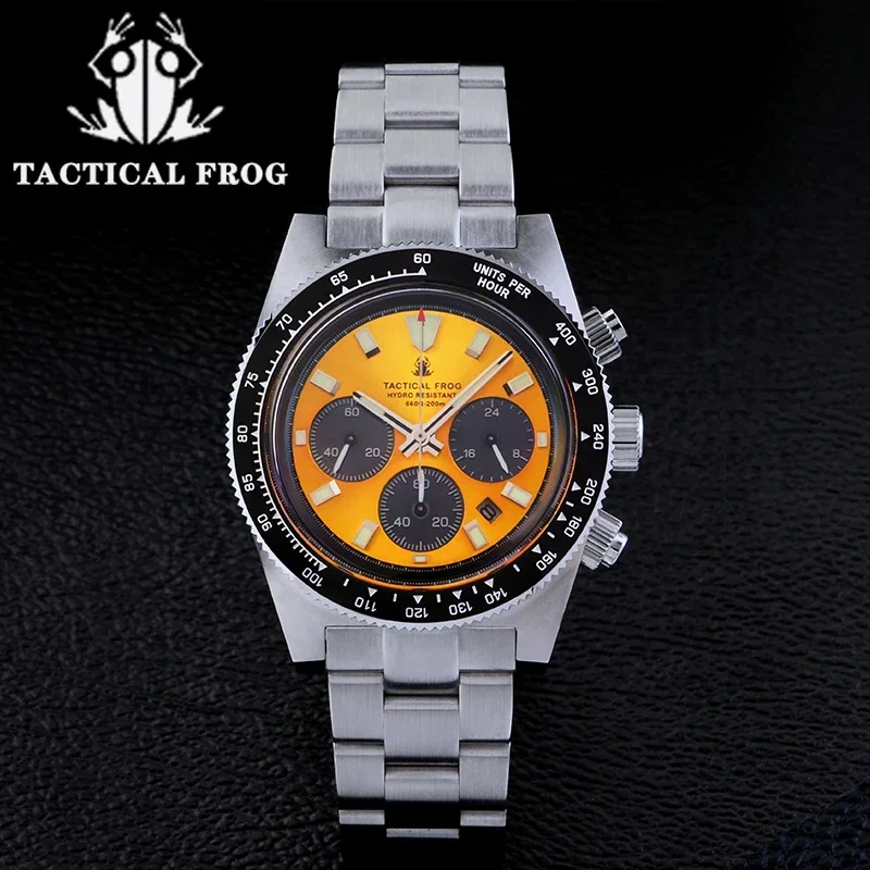 Tactical Frog Sapphire Crystal Mirror Keramiklünette Chronographenuhr V2 Solar VS75A Eco Driven Quarz Wasserdichte Herrenuhren Image