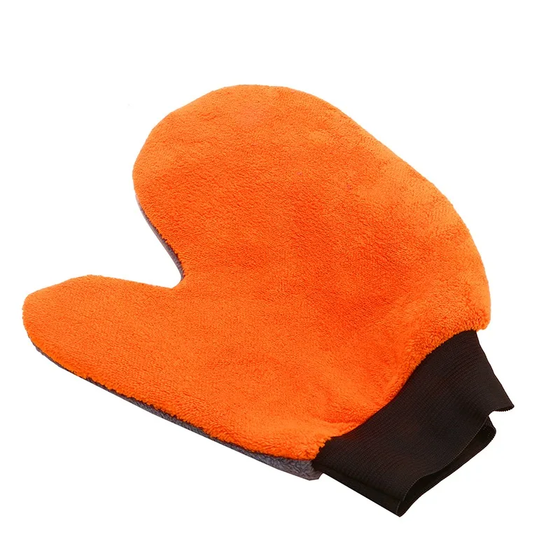 1pc Weich korallen vlies Wasch handschuhe saubere Fenster tür Wasser aufnahme weiche Pflege Möbel Glass taub Reinigungs handschuhe Image