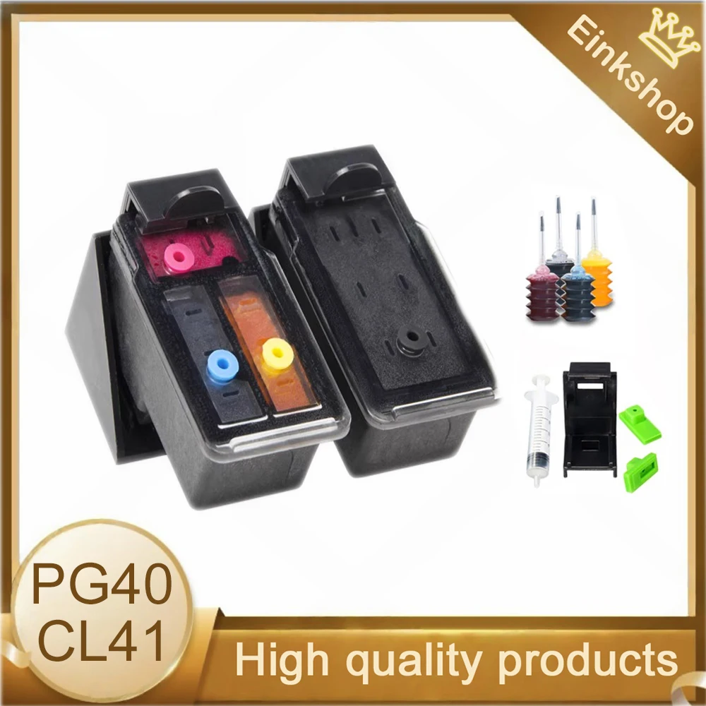 einkshop PG40 CL41 Nachfülltintenpatrone pg40 cl41 kompatibel für Canon Pixma IP1800 IP1900 IP1600 iP2580 MX318 MX310 MP460 MP160 Image