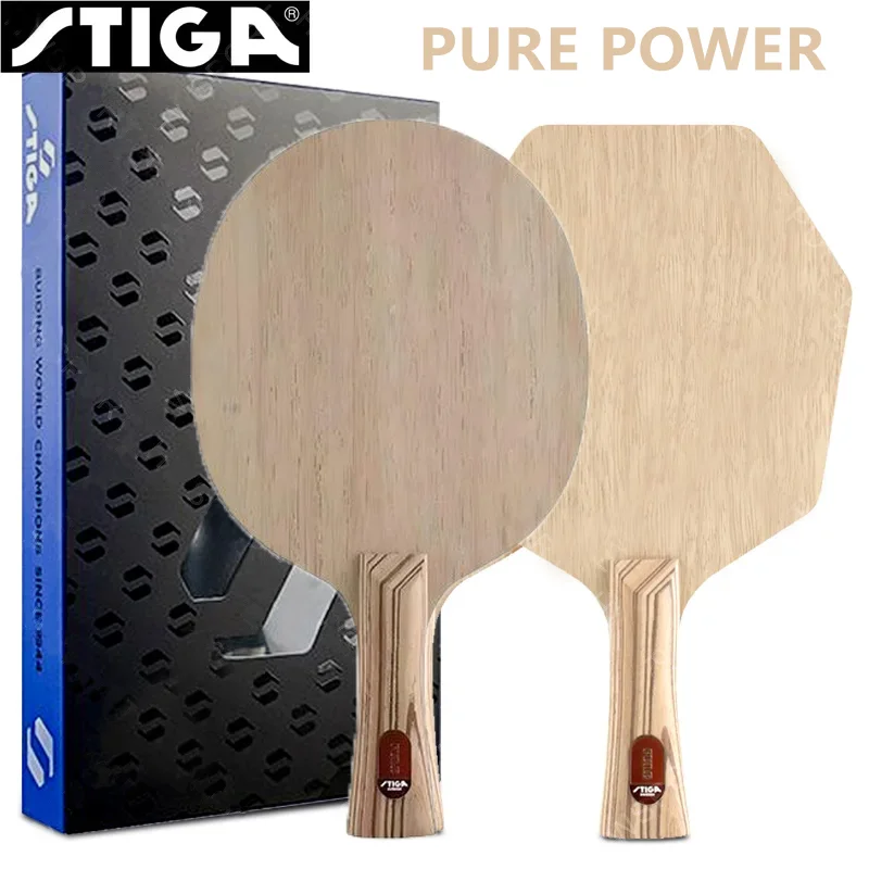 Original STIGA Pure Power Tischtennisschläger 7-lagiges Holz OFF Ping-Pong-Klinge Cybershape 2 Limba 5 Ayous Made in Sweden Image