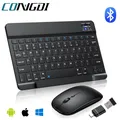 Tastiera Ultra-sottile compatibile con Bluetooth Mini tastiera Wireless portatile per iPad iPhone