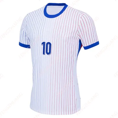 French National team 2024 Short sleeve #10 Sweat Absorbent Quick Dry Soccer Jersey Summer Classic