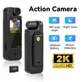 Null 1.3 pollici 2K WiFi Mini telecamera sportiva Videoregistratore digitale portatile Visione notturna a infrarossi 128G TF BodyCam Videocamera della polizia