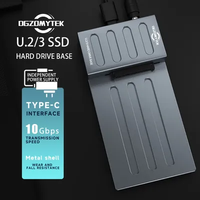 ZOMY USB 3.2 Gen 2 to U.2(SFF-8639) SSD Adapter Type C U.2 NVMe SSD Reader Converter Enclosure