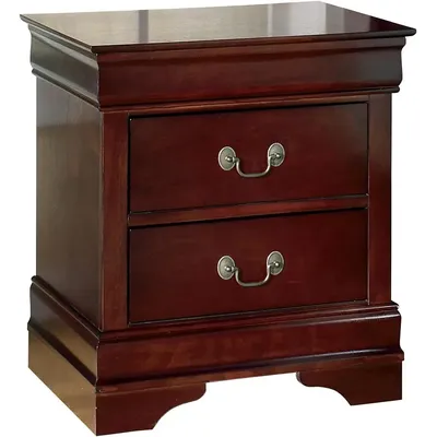 Signature Design by Ashley Alisdair Traditional 2 Drawer Nightstand, 23.75" Tall, Dark Brown