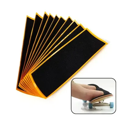 110x38mm Fingerboard Grip Tapes Black Fingerboard Deck Uncut Self-adhesive Tape Stickers Black Foam Grip Non-slip Tape Stickers