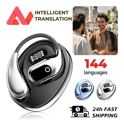 Ai Translation Bluetooth Headset 144 Languages Ai Two-Way Real Time Translators Earphone for ENC