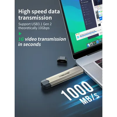 Lemorele SSD M2 Case M.2 NVMe SATA SSD Enclosure Adapter 10Gbps USB 3.1 Gen2 USB C External