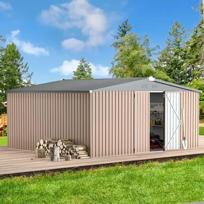 14' x 12' Shed Outdoor Metal Storage, Large Storage Sheds & Outdoor Storage Clearance 14' x 12',
