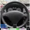 Housse de volant de voiture tressée en Fiber de carbone, pour Peugeot 307 2001-2008 307 SW 2005-2008