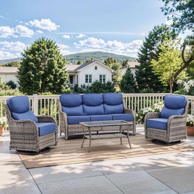 Outdoor Sofa with 6-Inch Thick Cushions Furniture for Porch