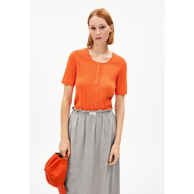 CRISPINAA CREPE - Frauen Slim Fit Stricktop - orange (Größe: M) Image