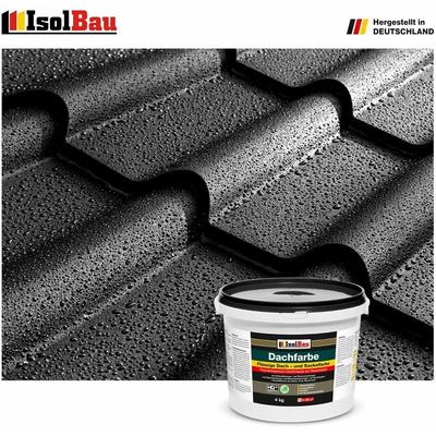 Isolbau - Dachfarbe Betonfarbe Sockelfarbe Fassadenfarbe 4 kg Schwarz profi qualität Image