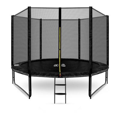 Aga SPORT PRO Trampolin 305 cm Schwarz + Sicherheitsnetz + Leiter Image