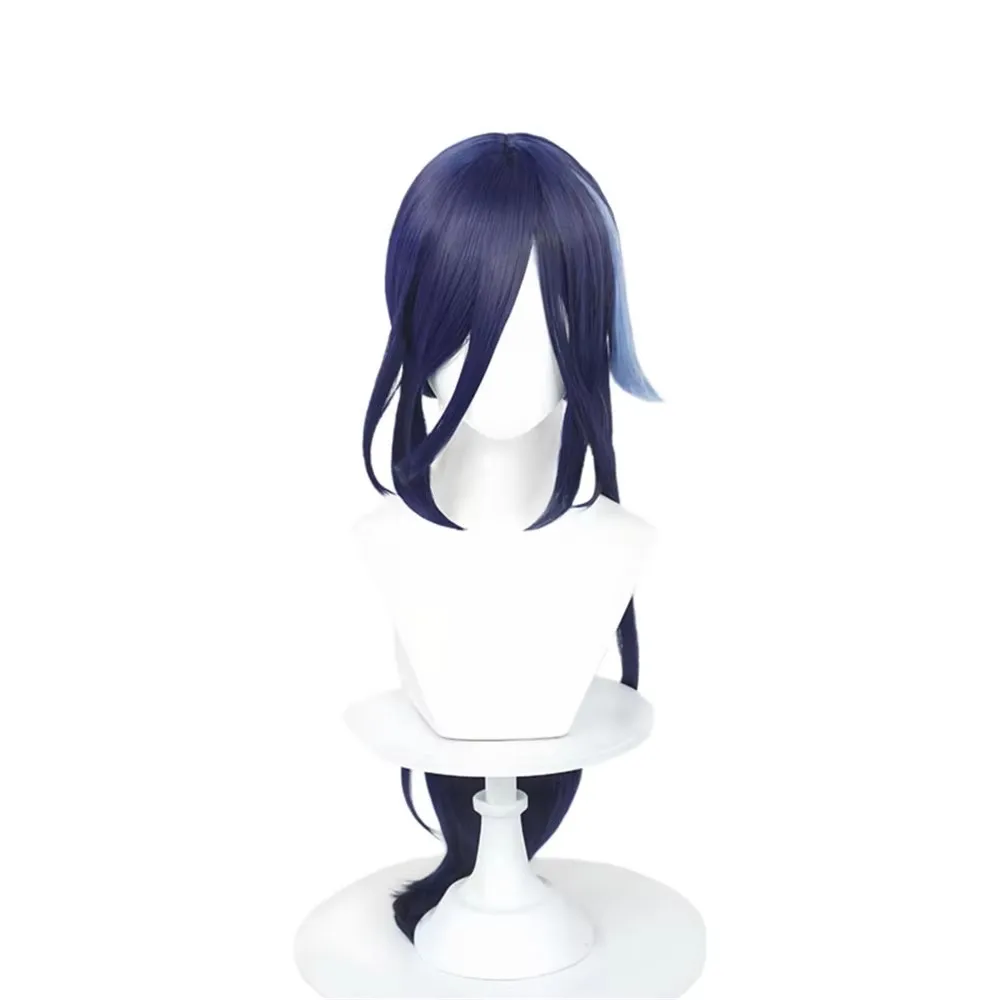 Genshin Impact Clo rinde Kunst haar lange dunkelblaue Anime Rollenspiel Cosplay Perücke Requisiten Image